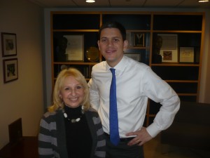 With former Foreign Secretary David Miliband